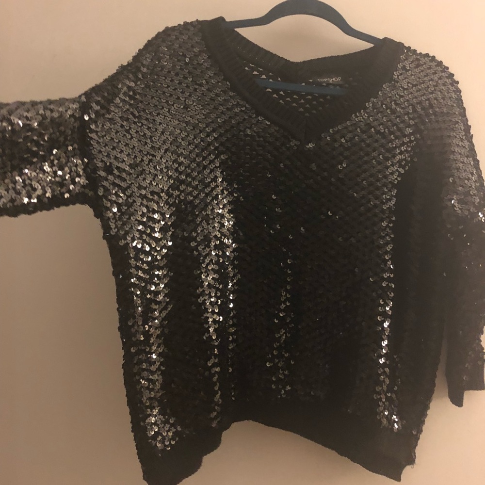 TOPSHOP SEQUIN SWEATER